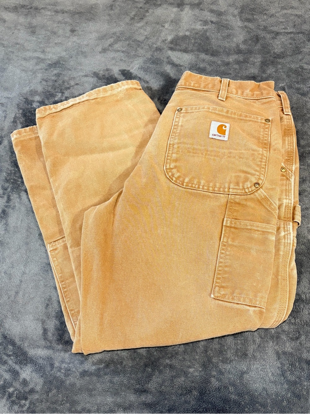Carhartt Tan Carpenter Work Pants Relaxed Fit Utility Pants